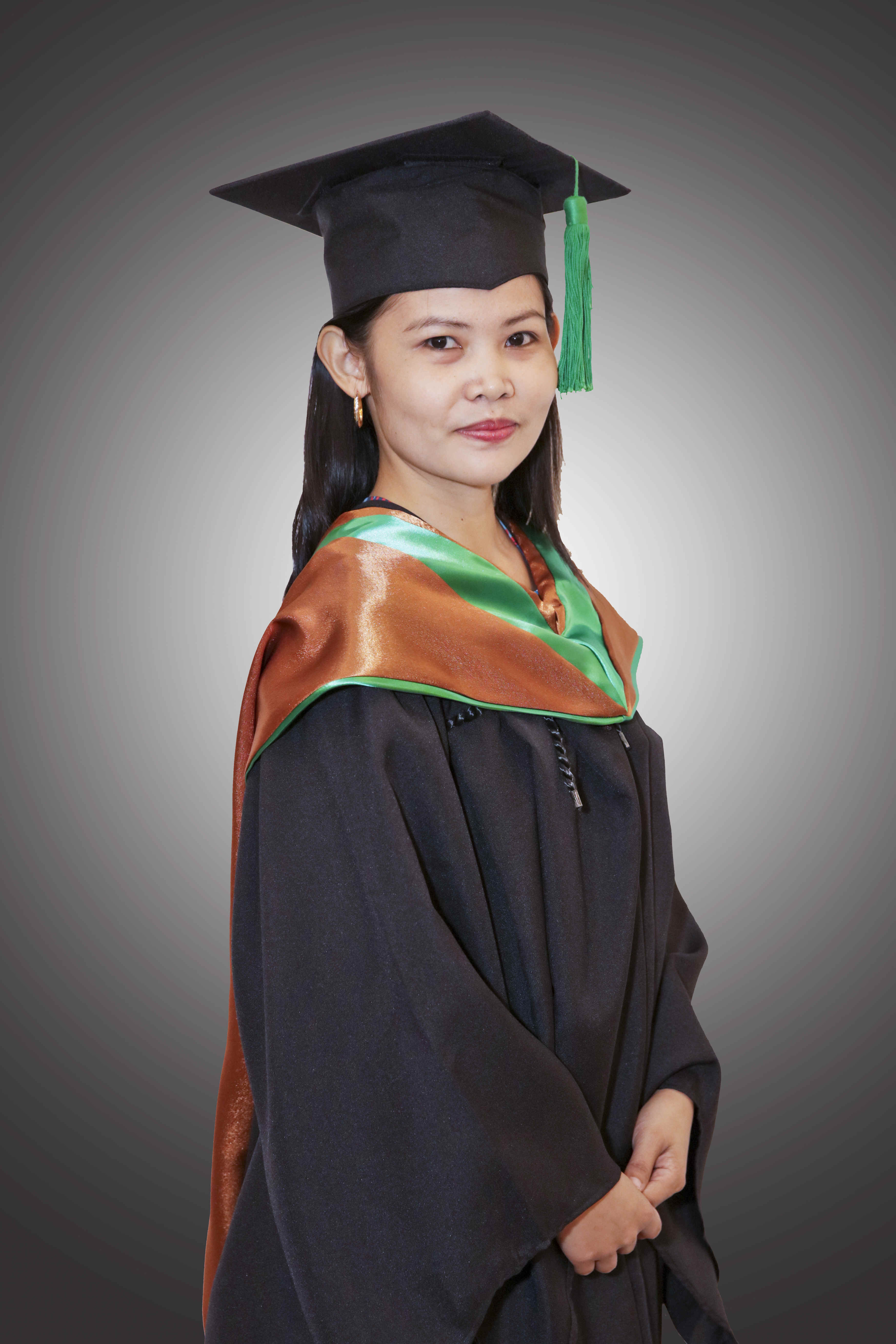 silk graduation gown